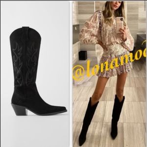 ISO Black suede Zara boots